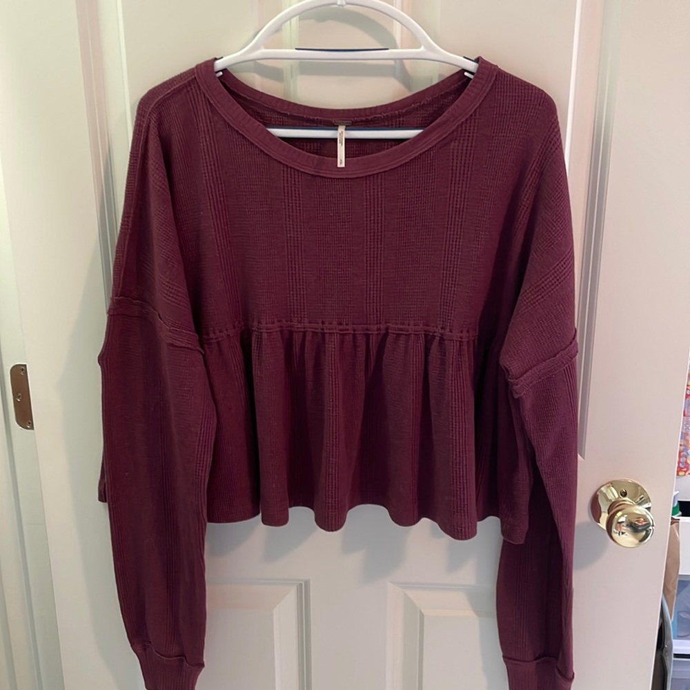 Free people sweater in wine
